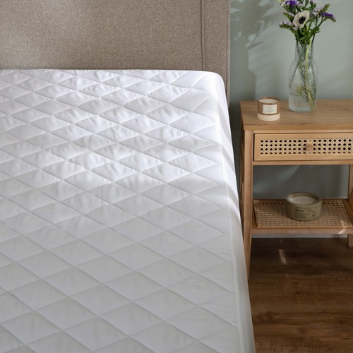 Quilted Mattress Protector Waterproof Pad White Color Comfortable Mattress Cover - Picture 49 of 64