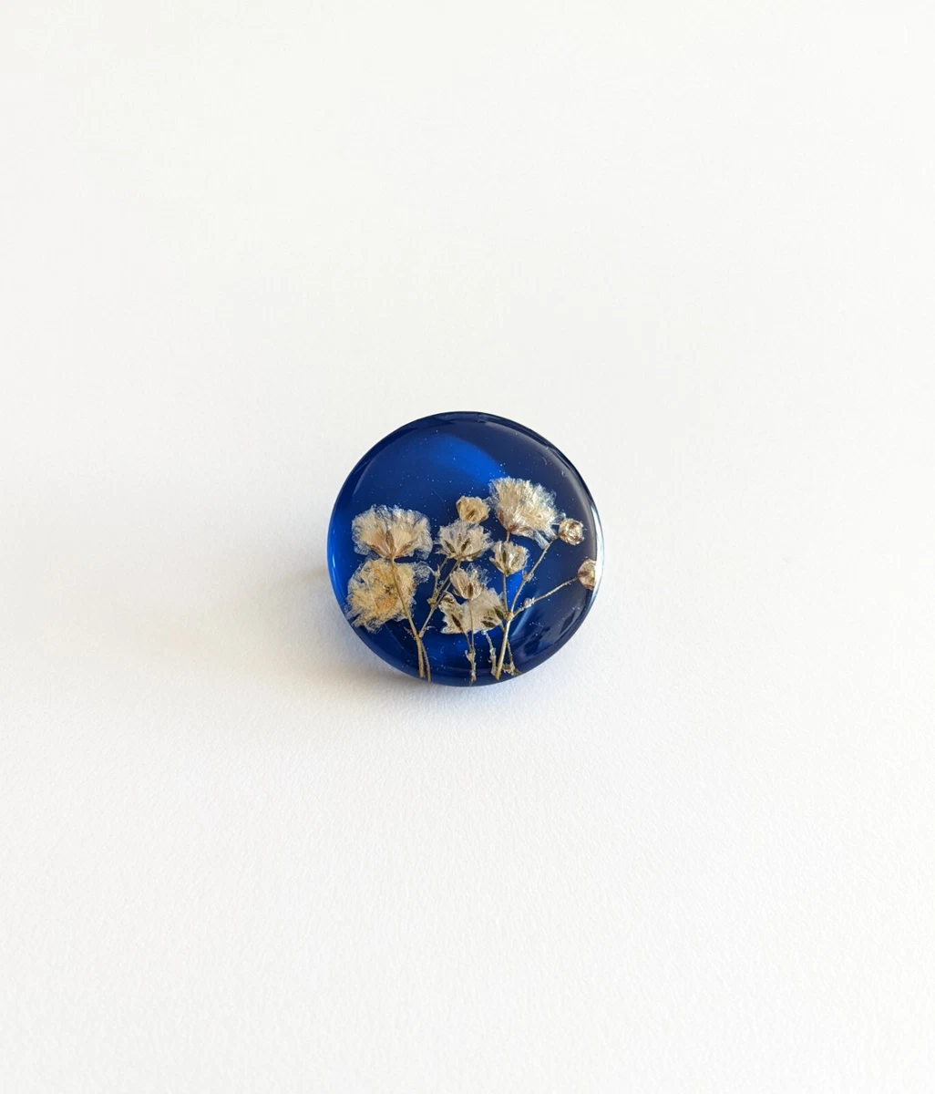 Handmade Flower Resin Brooch Pin Badge Botanical Wedding Corsage