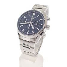 TAG HEUER Carrera Calibre Heuer 02 Chronograph Watch SS Automatic Blue Dial TGIS