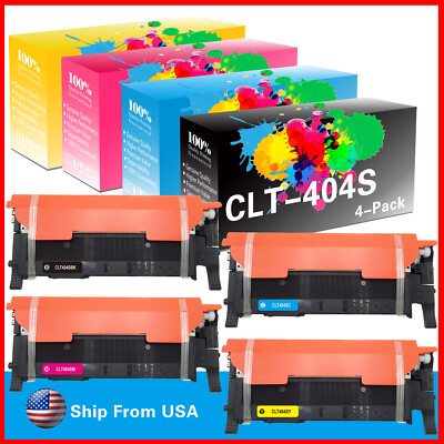4PK CLT404S CLT-404S Toner Cartridge Xpress SL-C433 SL-C480FW SL-C482W Printer