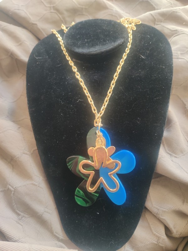 Oscar De La Renta Fabulous Fancy Multi-color Acrylic Long Necklace