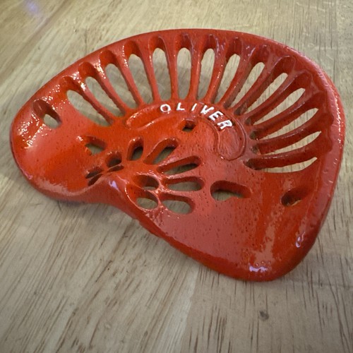 Oliver Tractor Seat Paperweight Farm Farmer Ranch Combine Collector 1/2+ LB GIFT - Picture 18 of 24