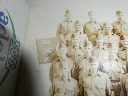 Original Vintage WWII 10x23 Photograph 385 Military Police Battalion All Names - Picture 2 of 3
