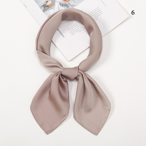 Satin Solid Plain Silk Shiny Scarf Hijab Soft Large Square Head Neck Wrap 70x7 ♢ - Picture 12 of 41