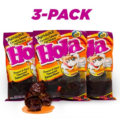 3-Pack - Hola Saladitos Mexican Candy Sweet Sour Plums Agridulce