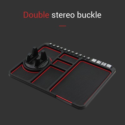 Multifunctional Car Anti Slip Mat Phone Holder Temporary Parking Number Sign Pan