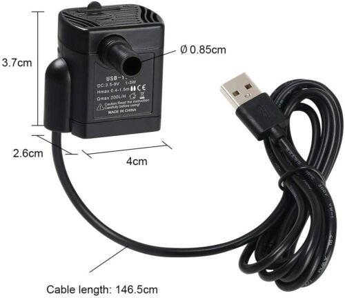 Mini Wasserpumpe Tauchpumpe USB Springbrunnen Pumpe Für Teich Garten Aquarium - Bild 6 von 6