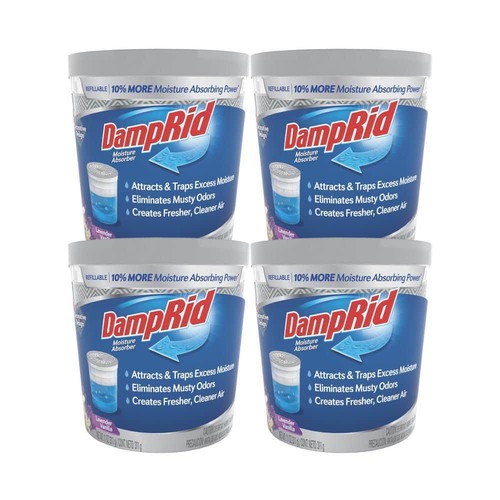 (4-Pack) Damprid Lavender Vanilla Moisture Absorber Odor Eliminator 11 oz. - Picture 3 of 16