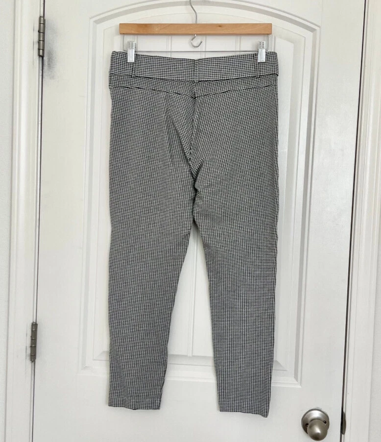 Leggings ZARA Trafaluc Collection preto e branco Houndstooth xadrez zíper lateral tamanho XL - Imagem 4 de 4