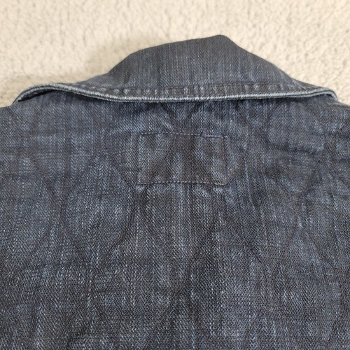 Nautica Jeans Co Denim Jacket Mens Large Blue Indigo Quilted Lined Hunting Coat - Picture 8 of 17