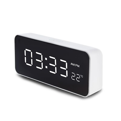 Digitaluhr Elektronischer Digitalwecker Temperatur LED Uhr mit Alarm Thermometer