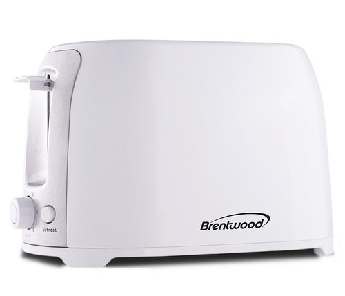 Brentwood 800W 2 Slice Cool Touch Extra Wide Slot White Toaster Stainless Steel - Picture 6 of 7