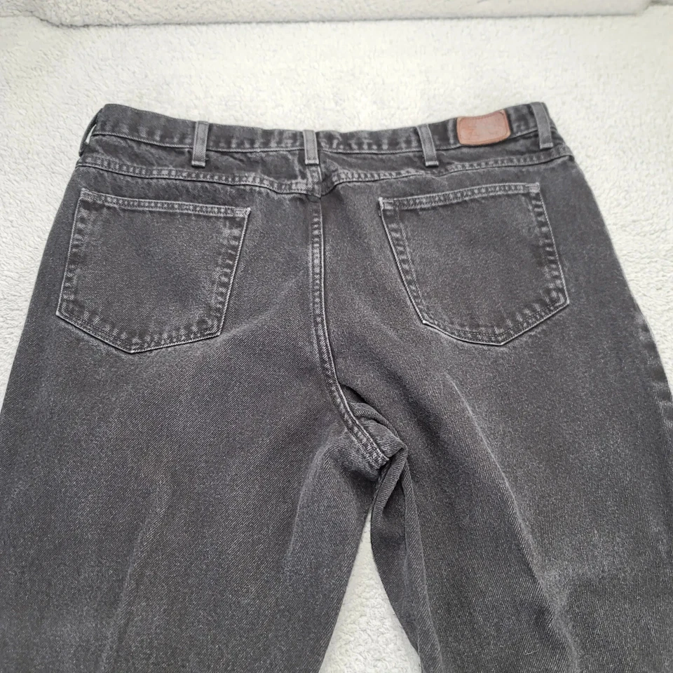 Vintage L.L. Bean Jeans Mens 42x36 Black Denim Classic Fit Y2K Pockets High Rise - Image 4 of 4