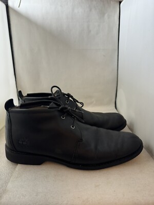 Timberland Brook Park Earthkeepers Black Leather Ankle Boots Sz 10