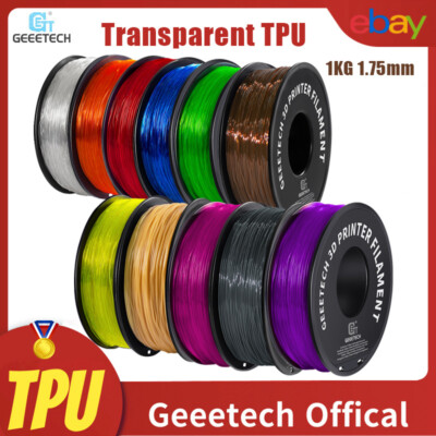 1kg GEEETECH TPU Filament Clear Color 1.75mm Flexible 3D Drucker Filamente 95A