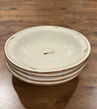 Vietri Italy Fiori di Bosco Set of 4 Rim Pasta/Soup Bowls