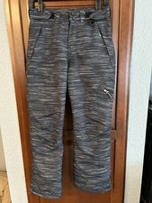 Swiss Alps Insulated Snow Pants Youth 10/12 Black White Ski Snowboard Boys Girls
