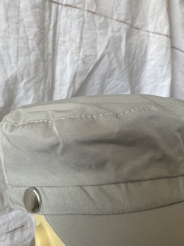 Ladies Khaki Baker Boy Fiddler Hat Silver Findings New - Picture 9 of 10