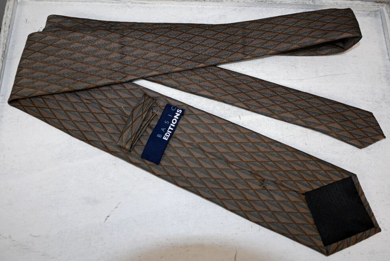 Basic Edition Earth Tones Tie 100% Polyester RN#5… - image 2