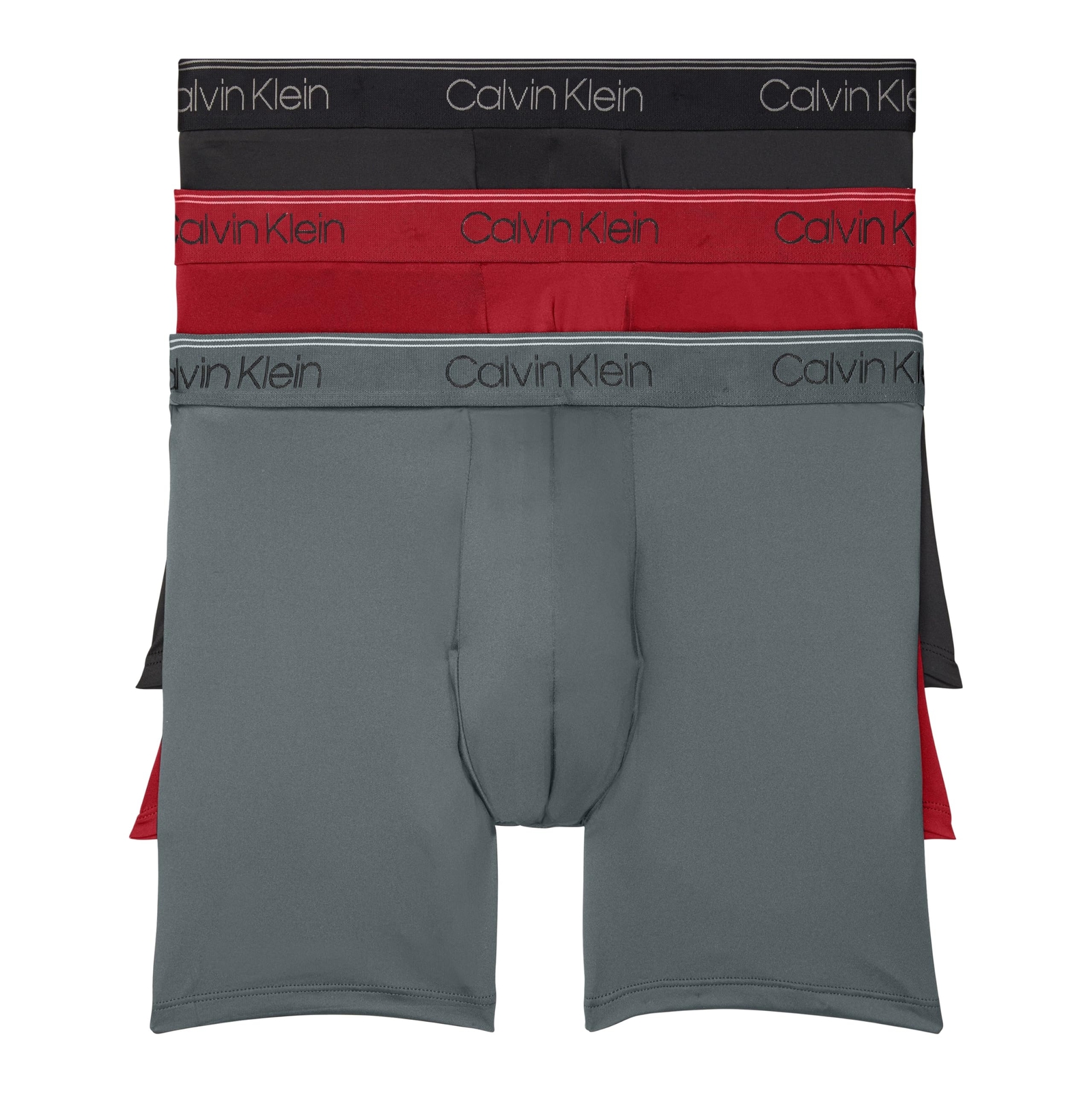 Мужские трусы-боксеры Calvin Klein Mens Micro Stretch 3 шт Черный КРАСНЫЙ Convoy XL 8490₽
