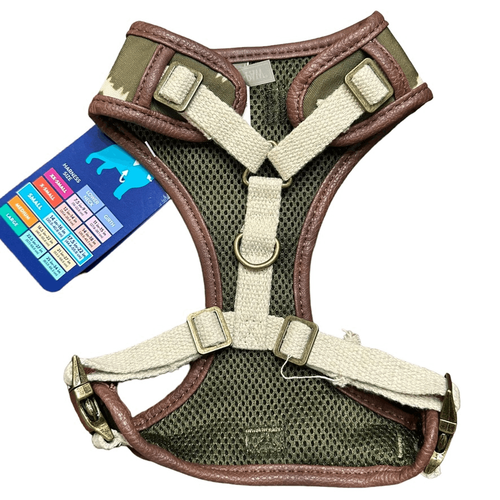 Top Paw Adjustable Comfort Dog Harness Size XS Hunter Green Tie Dye Leather Trim - Picture 2 of 4