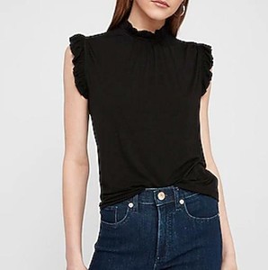 Download *NWOT EXPRESS BLACK RUFFLE MOCK NECK TANK TOP sz XL | eBay
