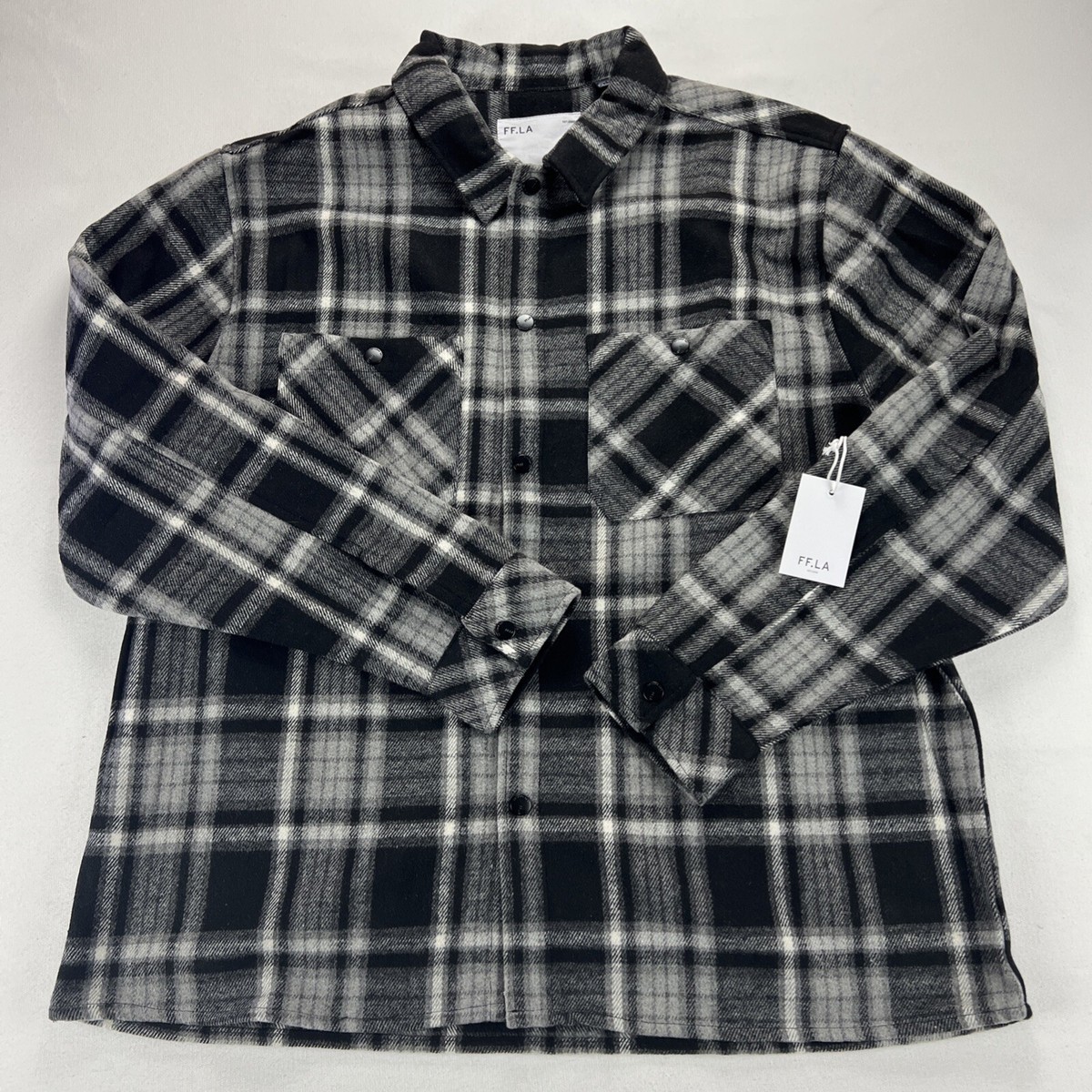 Five Four Los Angeles FFLA Flannel Shirt Shacket Mens XL Button