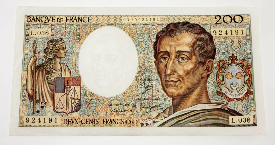 Lot of 6 France Notes Miscellaneous VF to XF Condition 1944 - 1985 - Image 2 of 4