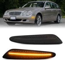 Front Bumper LED Side Marker Light Lamp For 2003-2006 Mercedes Benz W211 E-Class