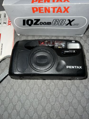 Vintage Pentax IQZoom 60-X Date.38-60mm Point & Shoot 35mm Camera,✅WORKS Y - Picture 2 of 7