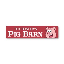 Pig Barn Farm Metal Sign