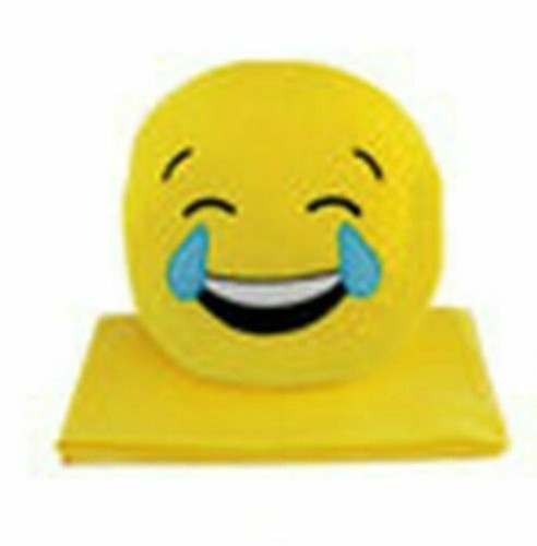 Almohada emoji amarilla con manta, calentador de manos, bolsillo de almacenamiento ¡TÚ ELIGES EXPRESIÓN! - Imagen 6 de 9