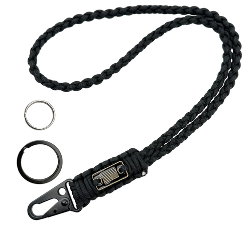 2 Pack Heavy Duty Paracord Lanyard Keychain Necklace Whistles Braided Strap 2Pcs - Picture 8 of 8