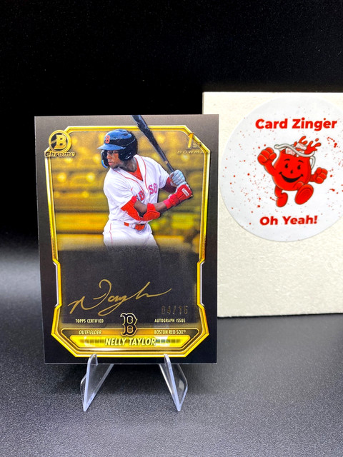 2026 Bowman Gold Ink Auto NELLY TAYLOR 1st SSP /15 Boston Red Sox #CPA-NT