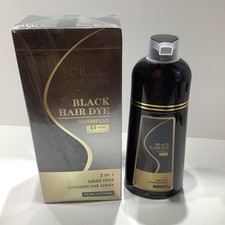 Shampoo Permanent Black Hair Dye Fast Black Hair 3in1 500ml, 15 Min Covers Gray