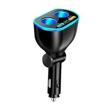 2025 Upgrade Car Cigarette Lighter Splitter,4 in 1 Double Cigarette Lighter 