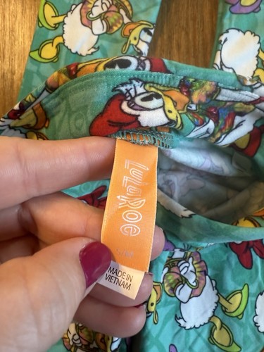 Lularoe Disney Daisy Duck Leggings Allover Print Teal Blue Child S\M - Picture 6 of 8