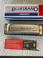Never Used Vintage HOHNER Bluesband Harmonica In Original Box.