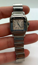 Cartier Santos Galbee Steel Automatic Watch 2423 24 mm Guilloche 2