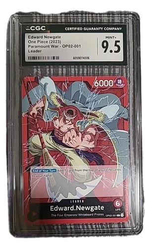 One Piece Edward Newgate (001) OP02-001 Paramount War Regular CGC Grade 9.5