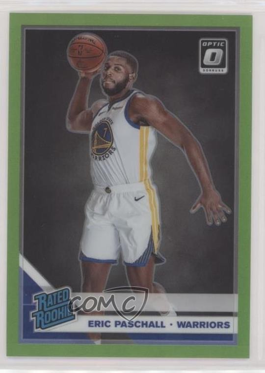 2019 Donruss Optic Rated Lime Green Prizm /149 Eric Paschall #199 Rookie RC 15fy