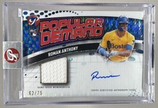 Roman Anthony 2026 Topps Pristine Blue Popular Demand Patch RC Auto /75