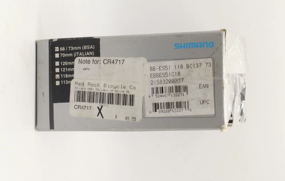 Shimano ES51 73x118mmV2 Spline BB - Image 3 of 3