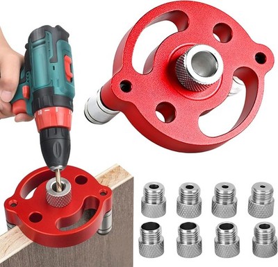 Selbstzentrierendes Bohrführungsset 2/3/4/5/6/8/10 mm Holzlochsuchgerät vertikal