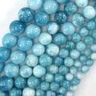Blue Larimar Quartz Round Beads Gemstone 15" Strand 6mm 8mm 10mm 12mm S3