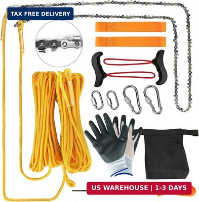 Premium 55 Inch High Limb Rope Saw with Two Ropes,70 Sharp Teeth Blades on Both