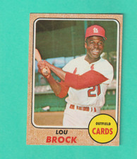 1968 TOPPS # 520 LOU BROCK ST.LOUIS CARDINALS NM