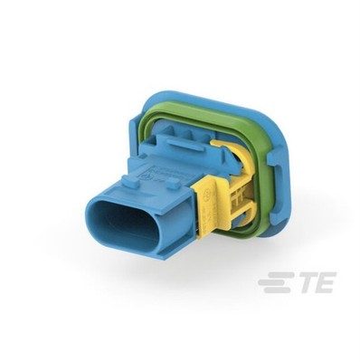 TE HDSCS 2-Pin Tab Housing Free Hanging Blue Code D Mid-Pos Closed 4-1703843-2