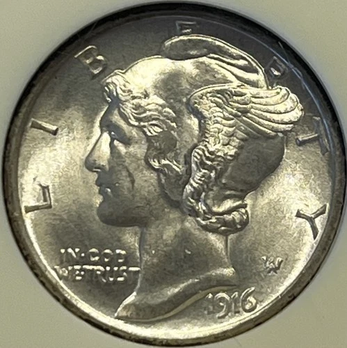 1916-S Mercury Dime PCGS MS66 Blazing White Gem Strong Strike