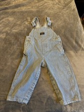 Older OshKosh B gosh Railroad Stripe Denim Overalls 24 Months